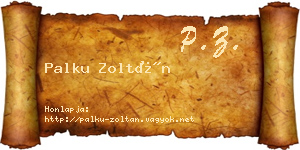 Palku Zoltán névjegykártya